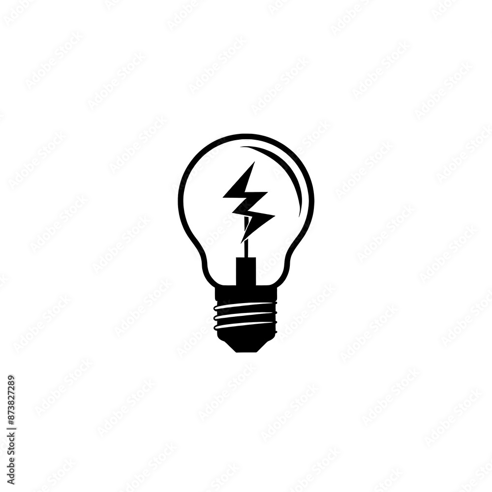 Lightbulb Icon Minimal, Simple Logo Lightbulb Icon Minimal, Simple Logo