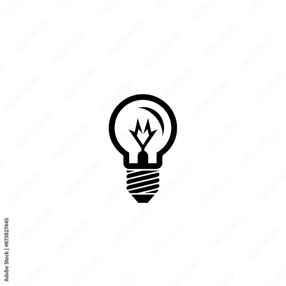 Lightbulb Icon Minimal, Simple Logo Lightbulb Icon Minimal, Simple Logo