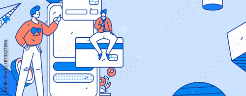 Online shopping payment security character flat vector concept operation hand drawn illustration
