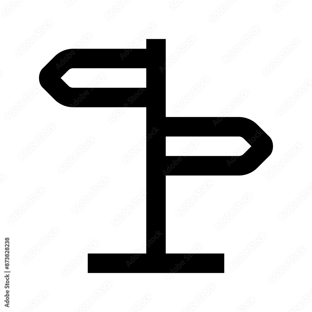 Signpost icon. signpost, sign, arrow, direction, navigation, board. Vector icon illustration Signpost icon. signpost, sign, arrow, direction, navigation, board. Vector icon illustration