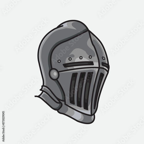 Vector illustration Knight Helmet. Vector design Knight Helmet. Knight Helmet Vector Cartoon design illustration and icon for website, digital and print