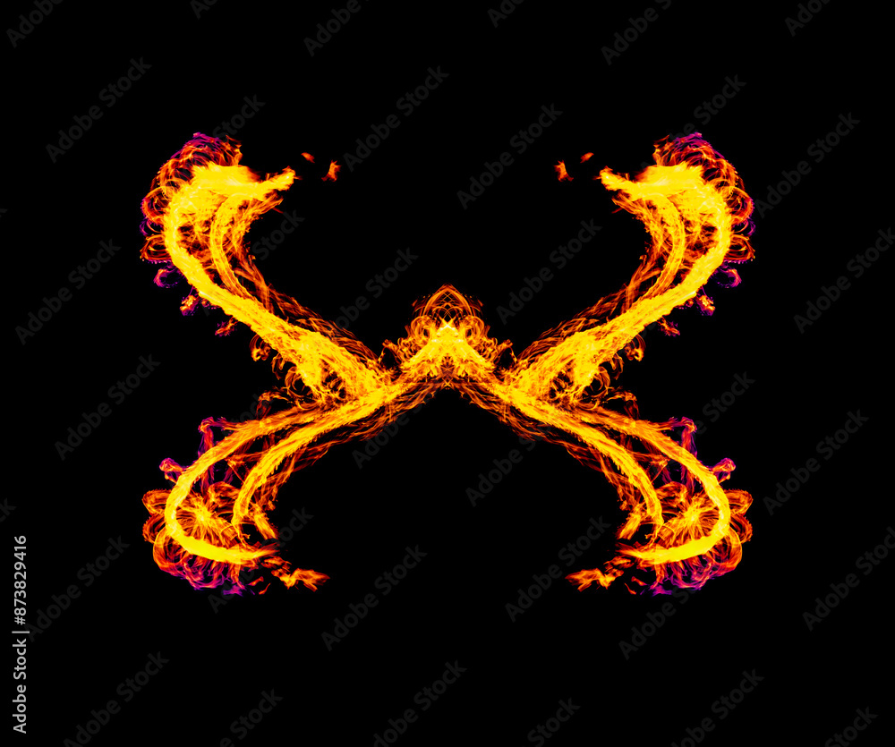 Fototapeta premium beautiful shapes with fire flame
