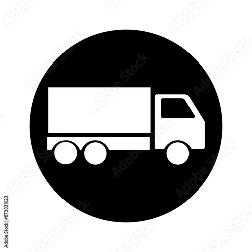 Truck vector icon. Lorry illustration sign. Autotruck symbol or logo.