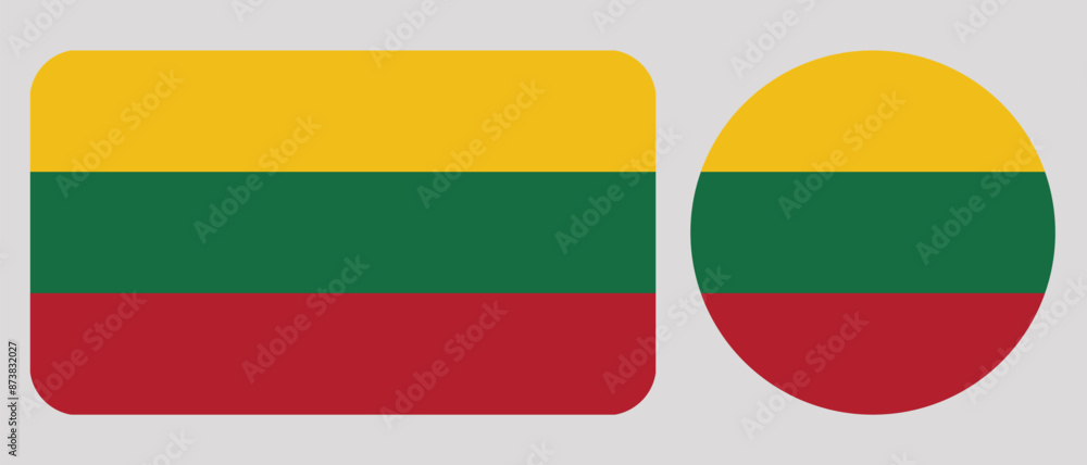 Flag of Lithuania. vector illustration Flag of Lithuania. vector illustration