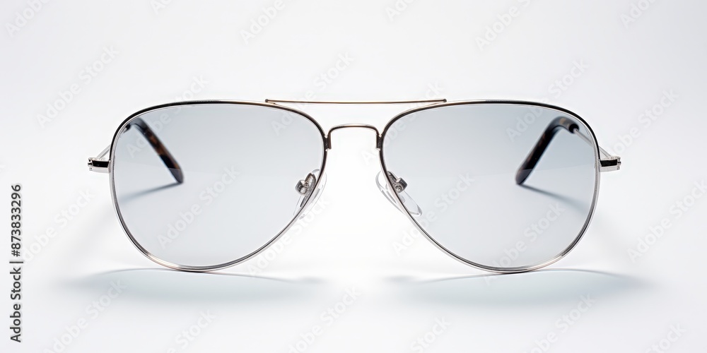 Classic Aviator Sunglasses with a Silver Frame Classic Aviator Sunglasses with a Silver Frame