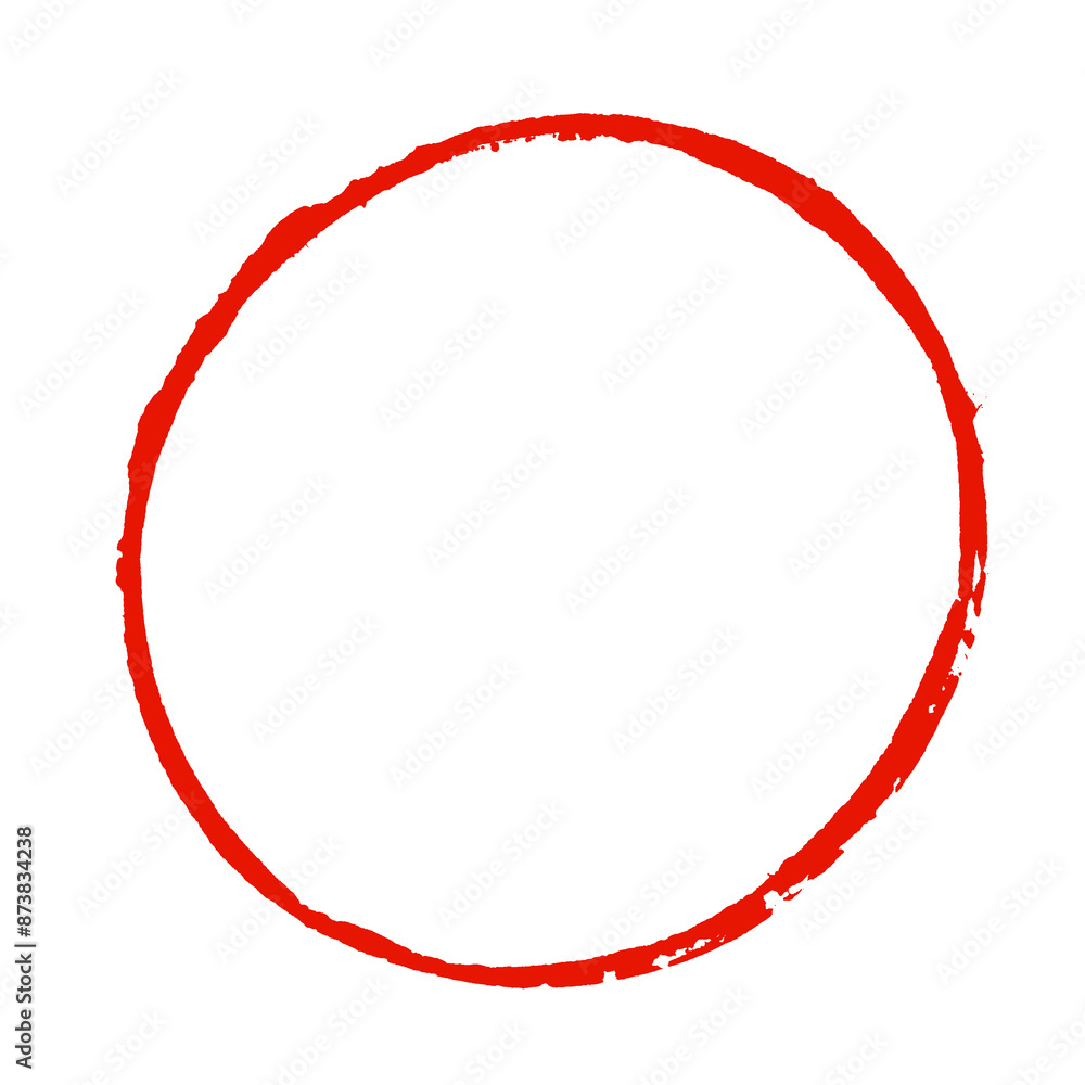 Handgemalter Kreis Hintergrund mit roter Farbe Handgemalter Kreis Hintergrund mit roter Farbe