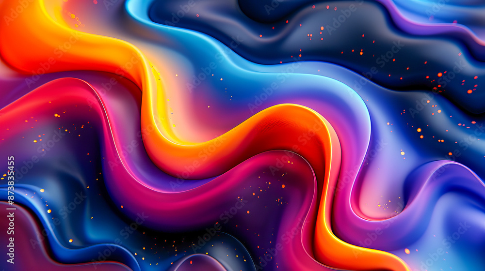 Abstract colorful waves background flowing in a spectrum of colors Abstract colorful waves background flowing in a spectrum of colors