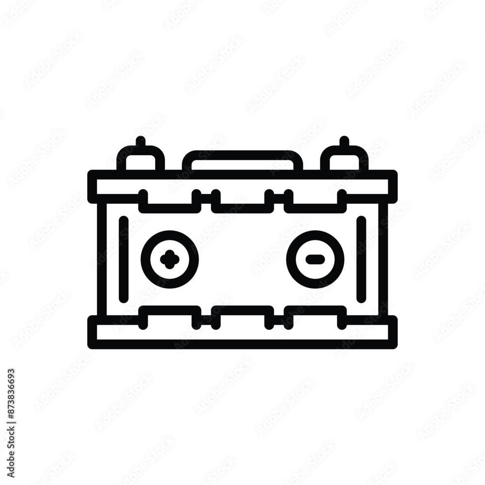 Black line icon for battery Black line icon for battery