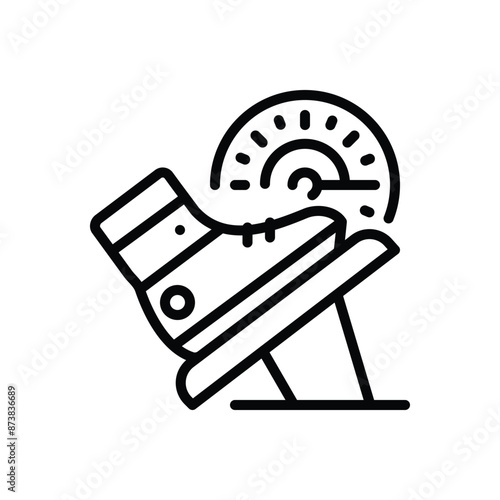 Black line icon for accelerate
