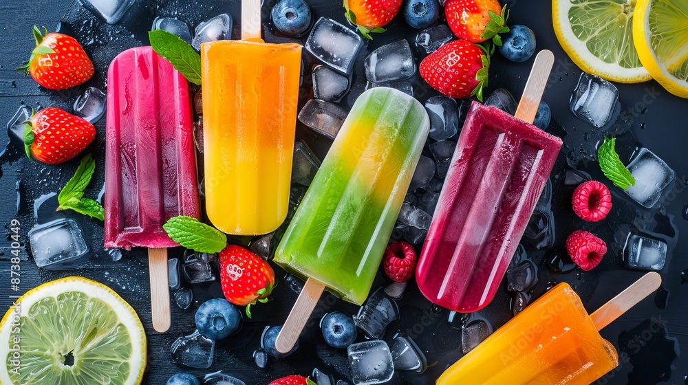 Colorful popsicles bring the joy of summer with every bite! Colorful popsicles bring the joy of summer with every bite!