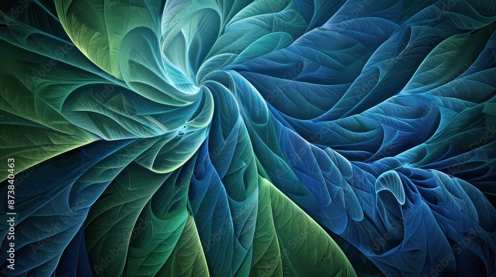 Abstract Swirling Blue and Green Pattern Abstract Swirling Blue and Green Pattern