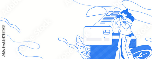 Online shopping payment security character flat vector concept operation hand drawn illustration
