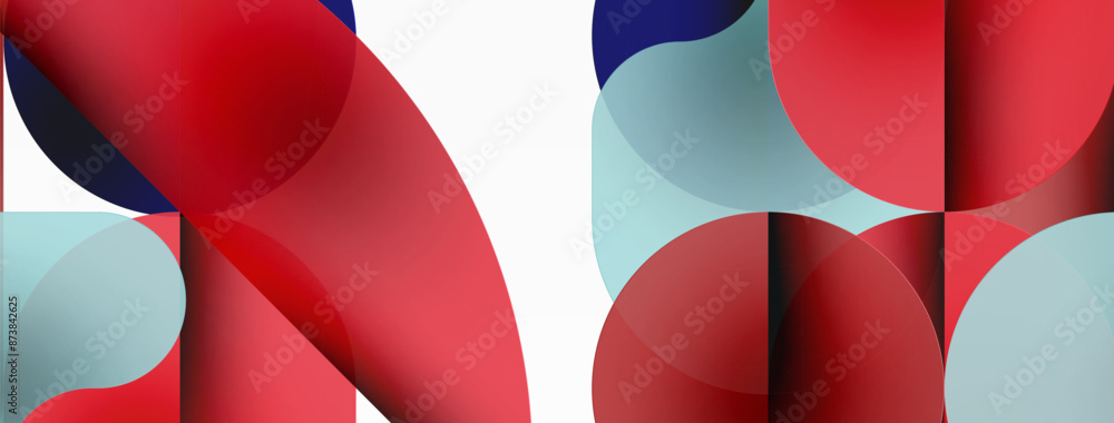 Minimal round shapes geometric abstract background. Circle design. Trendy techno business template for wallpaper, banner, background or landing Minimal round shapes geometric abstract background. Circle design. Trendy techno business template for wallpaper, banner, background or landing