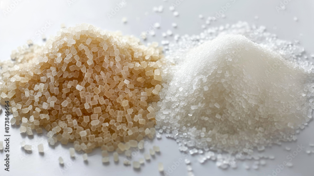 White Sugar: Display white sugar in its granulated form, perhaps in a glass or ceramic container to highlight its crystalline texture.
White Sugar: Display white sugar in its granulated form, perhaps in a glass or ceramic container to highlight its crystalline texture.