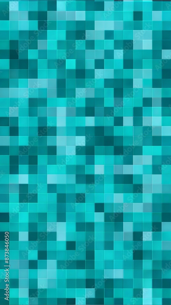 Teal abstract pixel pattern background Teal abstract pixel pattern background