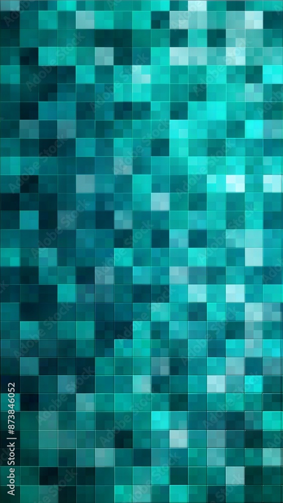 Teal abstract pixel pattern background Teal abstract pixel pattern background