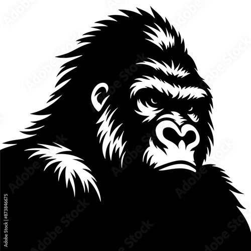 Wallpaper Mural Minimalist Gorilla Vector - Gorilla Silhouette - Illustration Of Gorilla. Torontodigital.ca