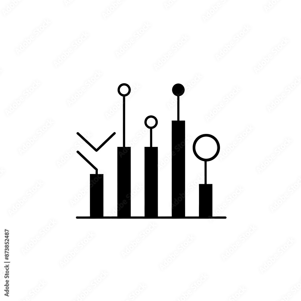 Graph Minimal Icon, Simple Logo Graph Minimal Icon, Simple Logo