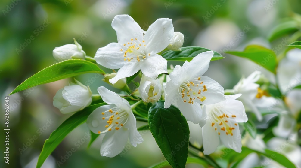 Fototapeta premium Close-Up of Fragrant Jasmine Blossoms