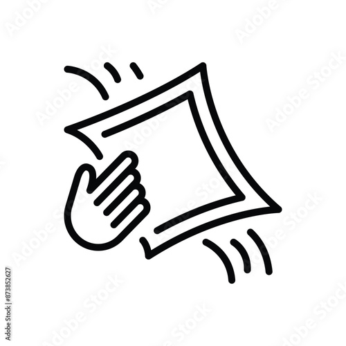 Black line icon for wipe