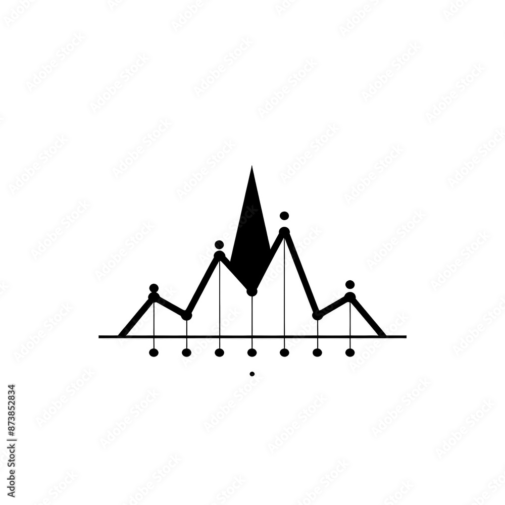 Graph Minimal Icon, Simple Logo Graph Minimal Icon, Simple Logo