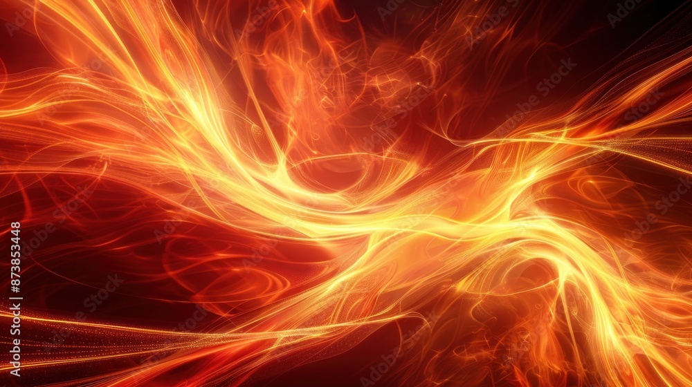Abstract Background of Wavy Orange and Red Lines Abstract Background of Wavy Orange and Red Lines