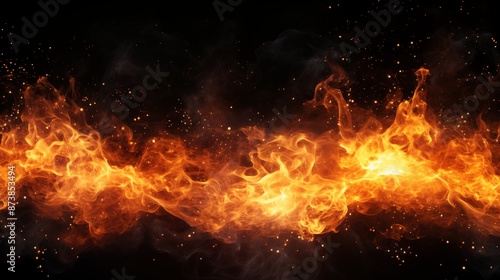 Wallpaper Mural An Intense Blazing Fire with Roaring Flames and a Bright Glow Torontodigital.ca