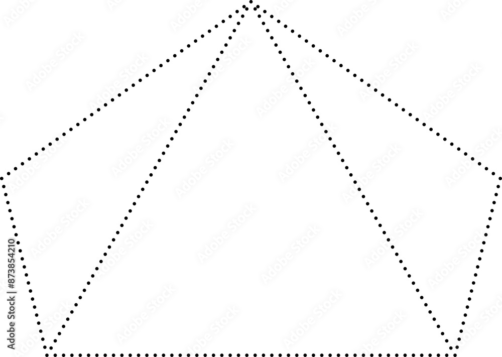Triangle dotted line shape. Geometric element Triangle dotted line shape. Geometric element