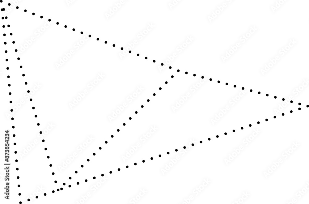 Triangle dotted line shape. Geometric element Triangle dotted line shape. Geometric element