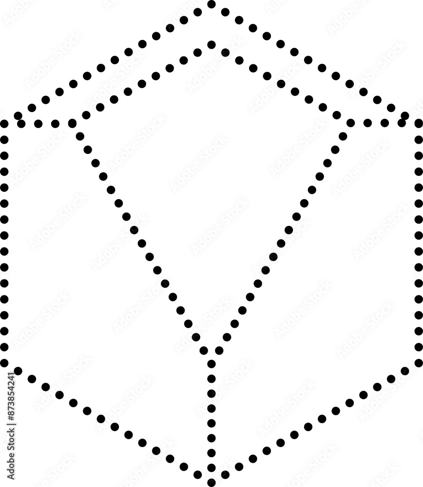 Triangle dotted line shape. Geometric element Triangle dotted line shape. Geometric element