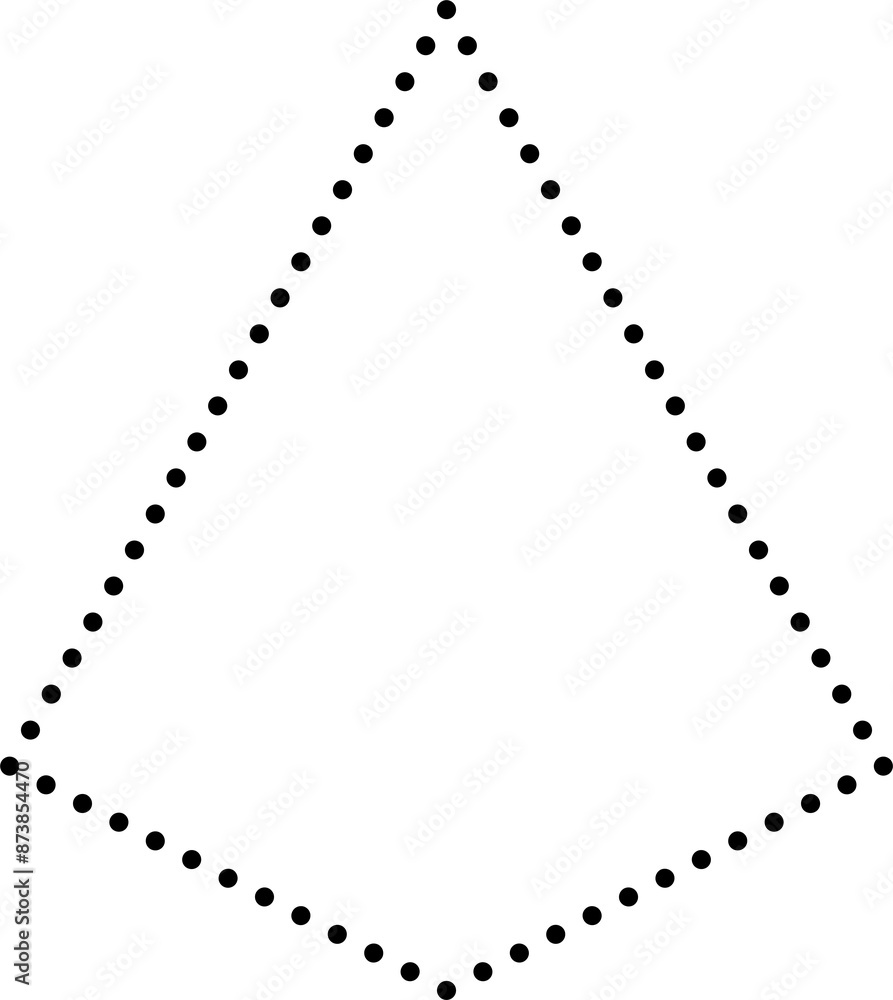 Triangle dotted line shape. Geometric element Triangle dotted line shape. Geometric element
