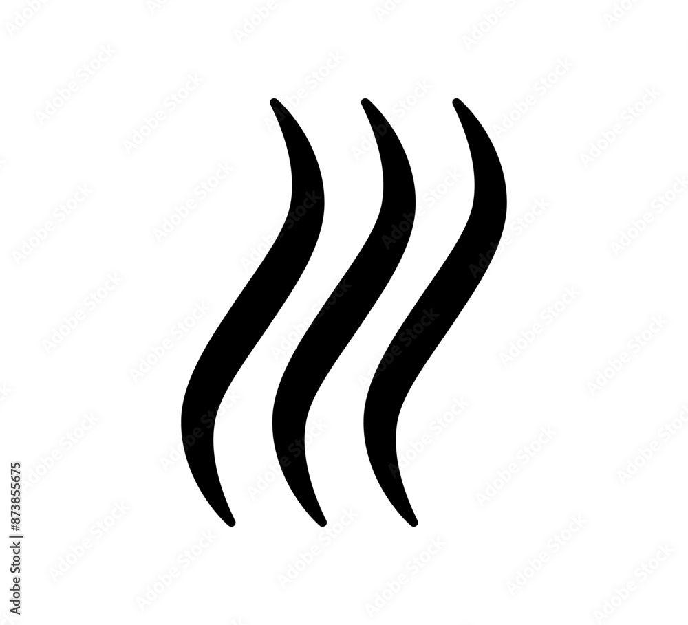 Smoke icon. Abstract odor symbol. Hand drawn hot vapor. Line air smell symbol. Doodle fire smoke icon. Vector illustration isolated on white background. Smoke icon. Abstract odor symbol. Hand drawn hot vapor. Line air smell symbol. Doodle fire smoke icon. Vector illustration isolated on white background.