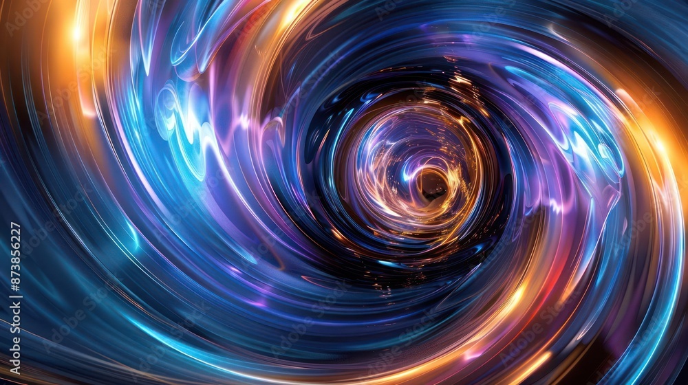 Obraz premium colorful swirling spinning speed of light trails abstract for background, future of colors moving extreme visual effect colorful vibrant.