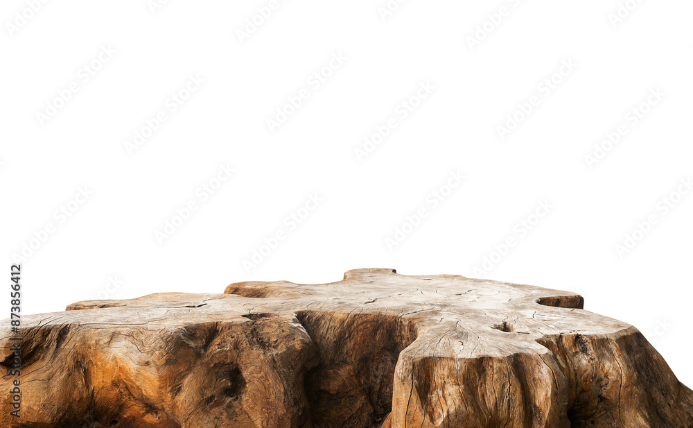 Beautiful texture of old tree stump table top on transparency Beautiful texture of old tree stump table top on transparency