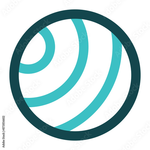 fitness ball icon for illustration