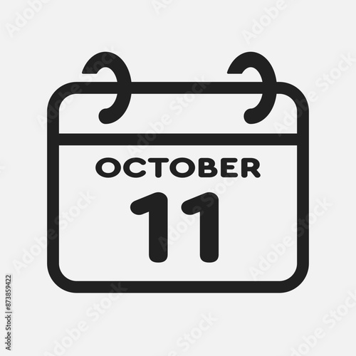 Icon page calendar day - 11 October