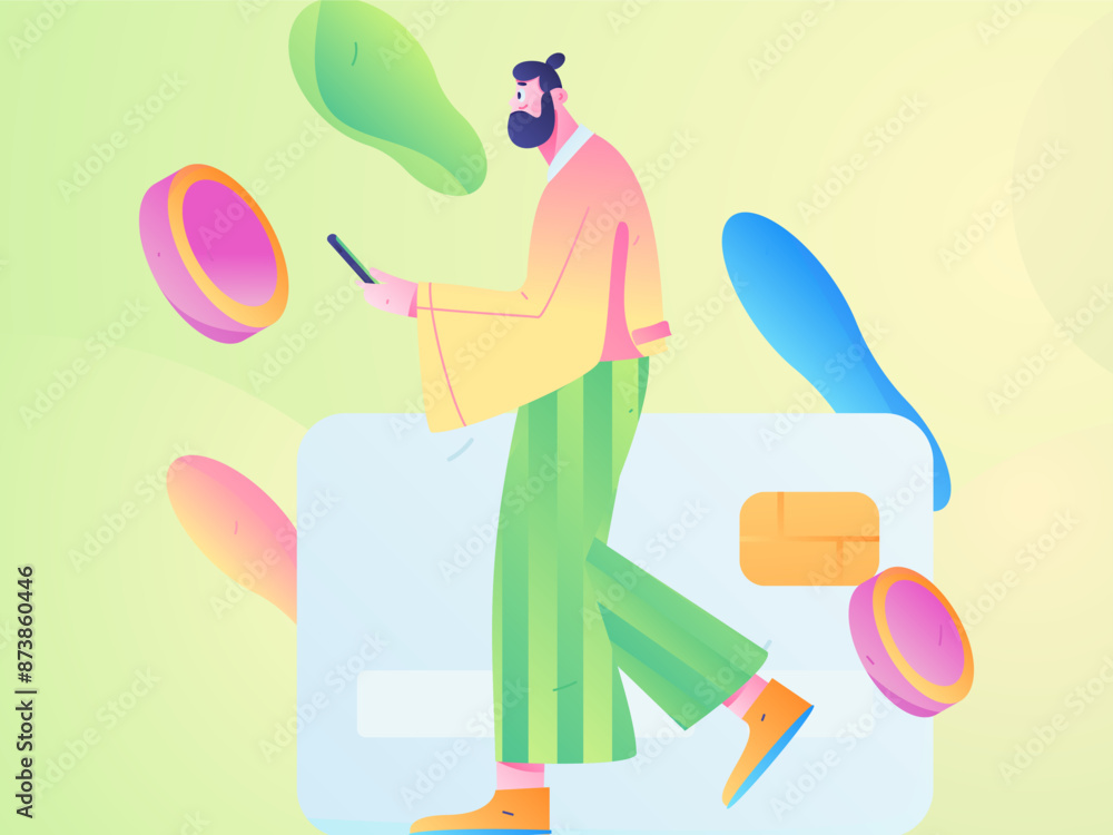 Online shopping payment security character flat vector concept operation hand drawn illustration
Online shopping payment security character flat vector concept operation hand drawn illustration