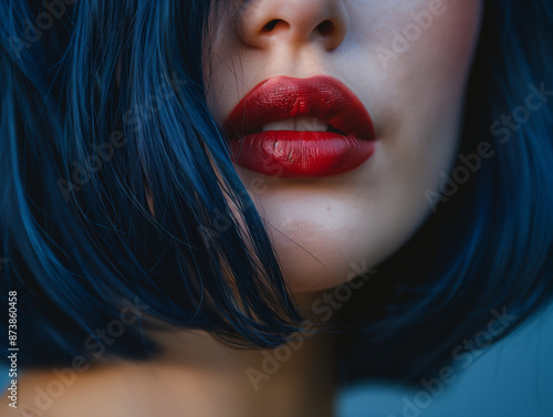 a closeup of bob-cut shoulder length