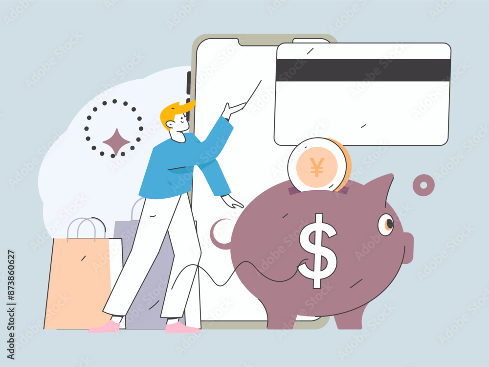 Online shopping payment security character flat vector concept operation hand drawn illustration
Online shopping payment security character flat vector concept operation hand drawn illustration