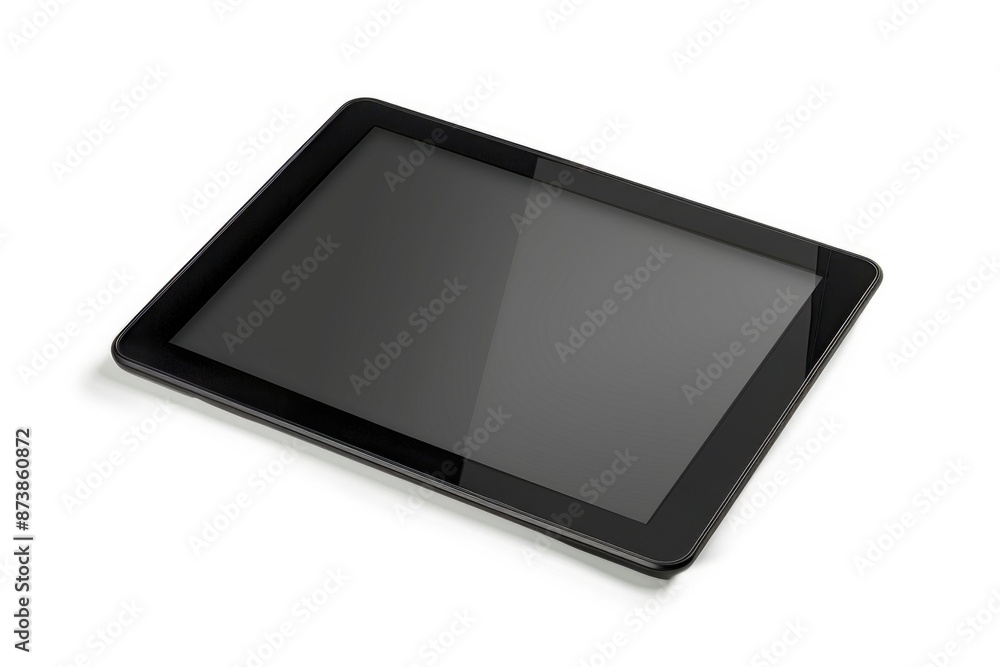 Tablet Computer - Modern Digital Device with Black Screen Isolated on White Background Tablet Computer - Modern Digital Device with Black Screen Isolated on White Background