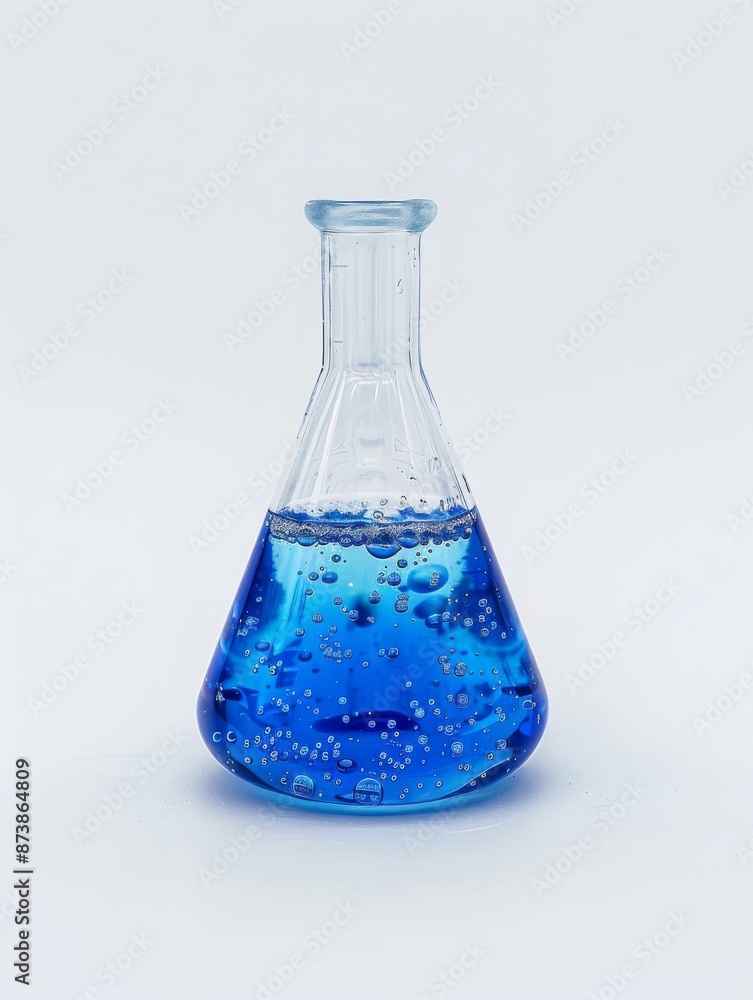 laboratory flask with liquid laboratory flask with liquid