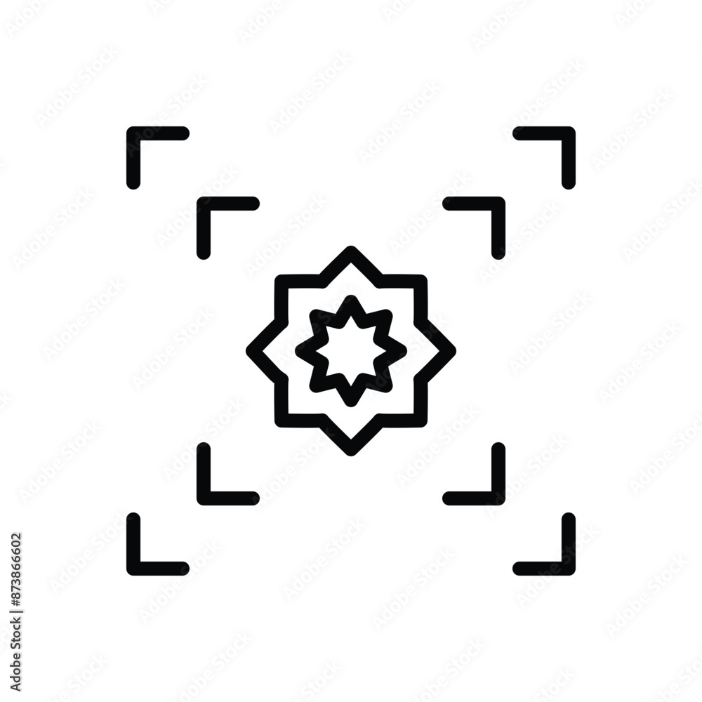 Black line icon for macro photo Black line icon for macro photo