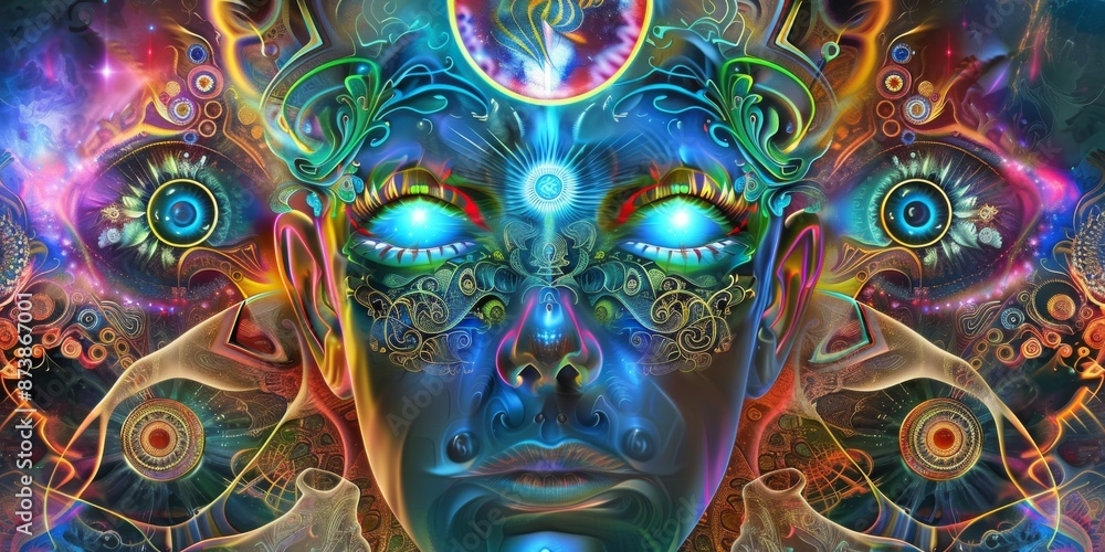 Dmt Rrealm DMT or LSD trip into the realm with spirits and other worldly scene ...