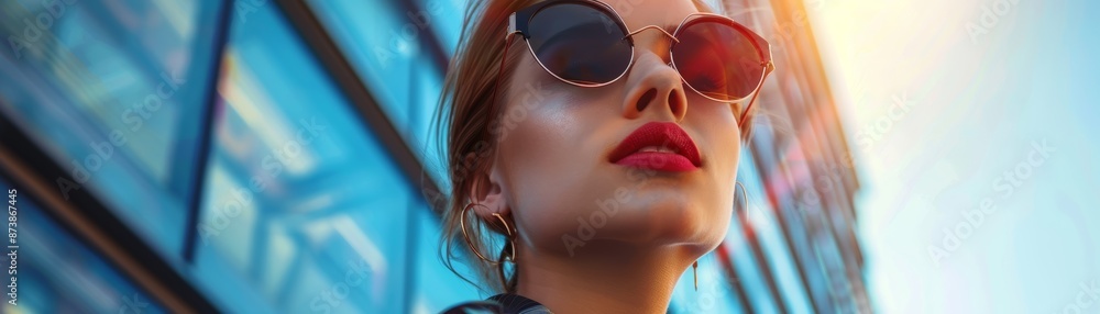 Create a billboard ad for a fashion brand, featuring a stylish model wearing the latest collection Create a billboard ad for a fashion brand, featuring a stylish model wearing the latest collection