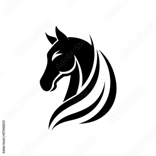 Slika na platnu Horsehead silhouette vector illustration
