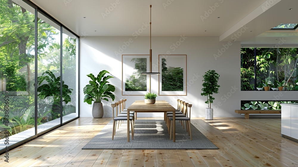 Modern Dining Room with Natural Light Modern Dining Room with Natural Light