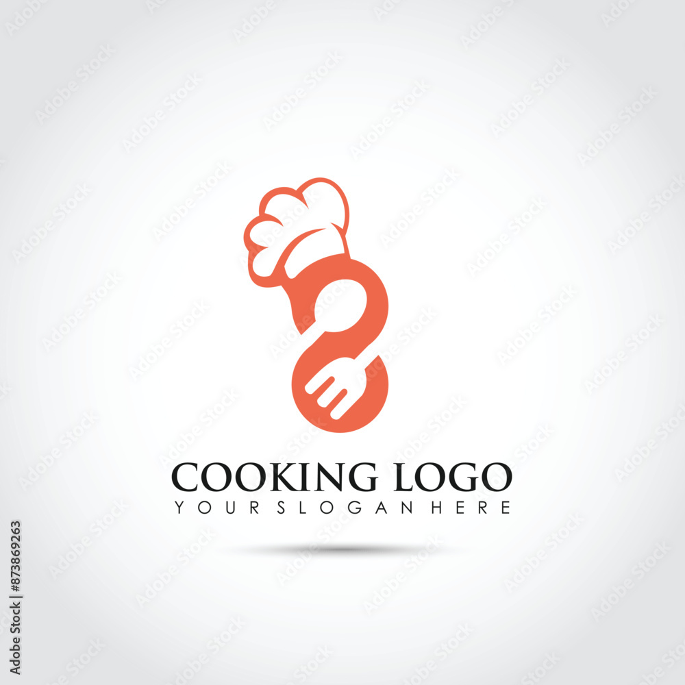 Fototapeta premium Abstract Cooking Logo Template. Vector Illustrator