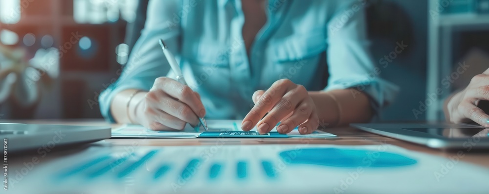 Executive team evaluating performance metrics for business growth, commerce objective, performance task planning Executive team evaluating performance metrics for business growth, commerce objective, performance task planning