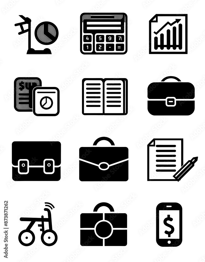 Business Icon Minimal, Simple Logo Business Icon Minimal, Simple Logo
