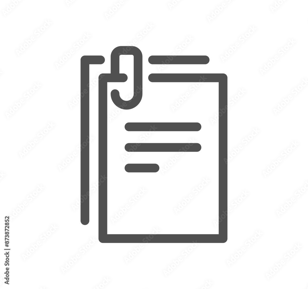 Document and paper icon outline and linear vector.
Document and paper icon outline and linear vector.